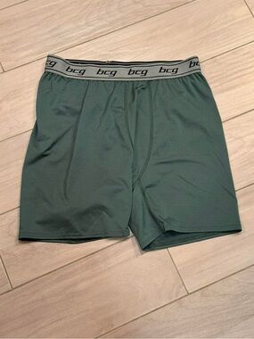 bcg Men's Boxer Briefs - Dark Green with Gray Waistband 2XL